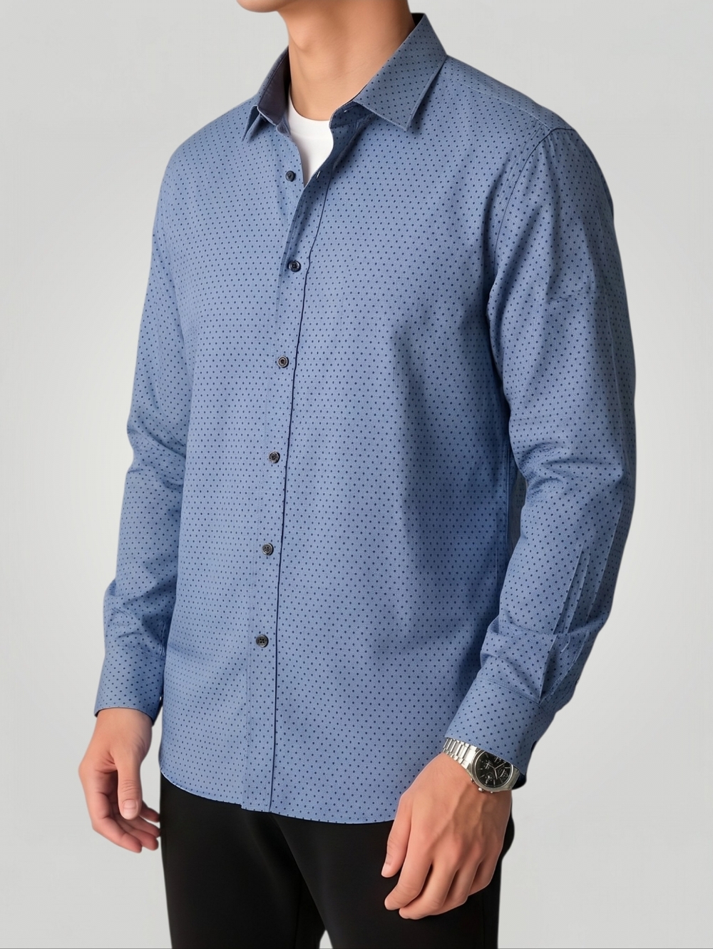 Ted Baker London Endurance WINWARD Dress Shirt 16.5/34-35 Quiet Luxury Geo Large